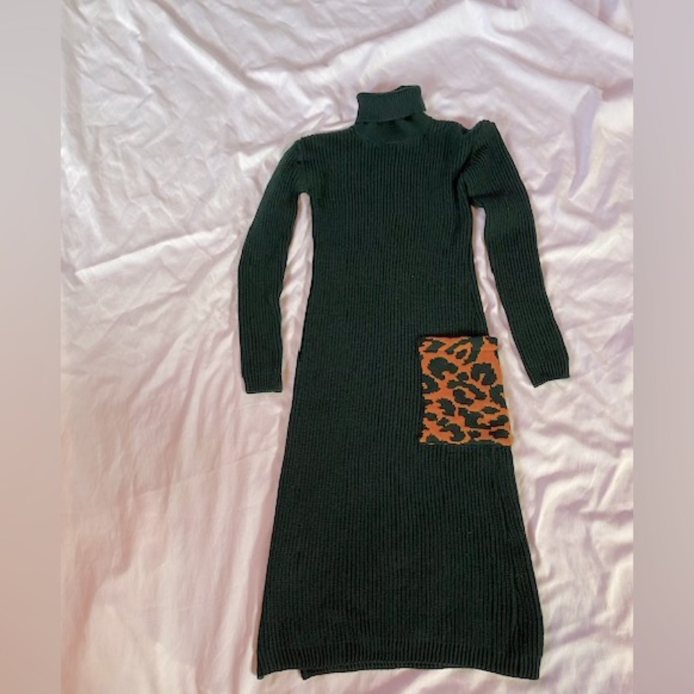 Marcell Von Berlin Wool Turtleneck Sweater Dress